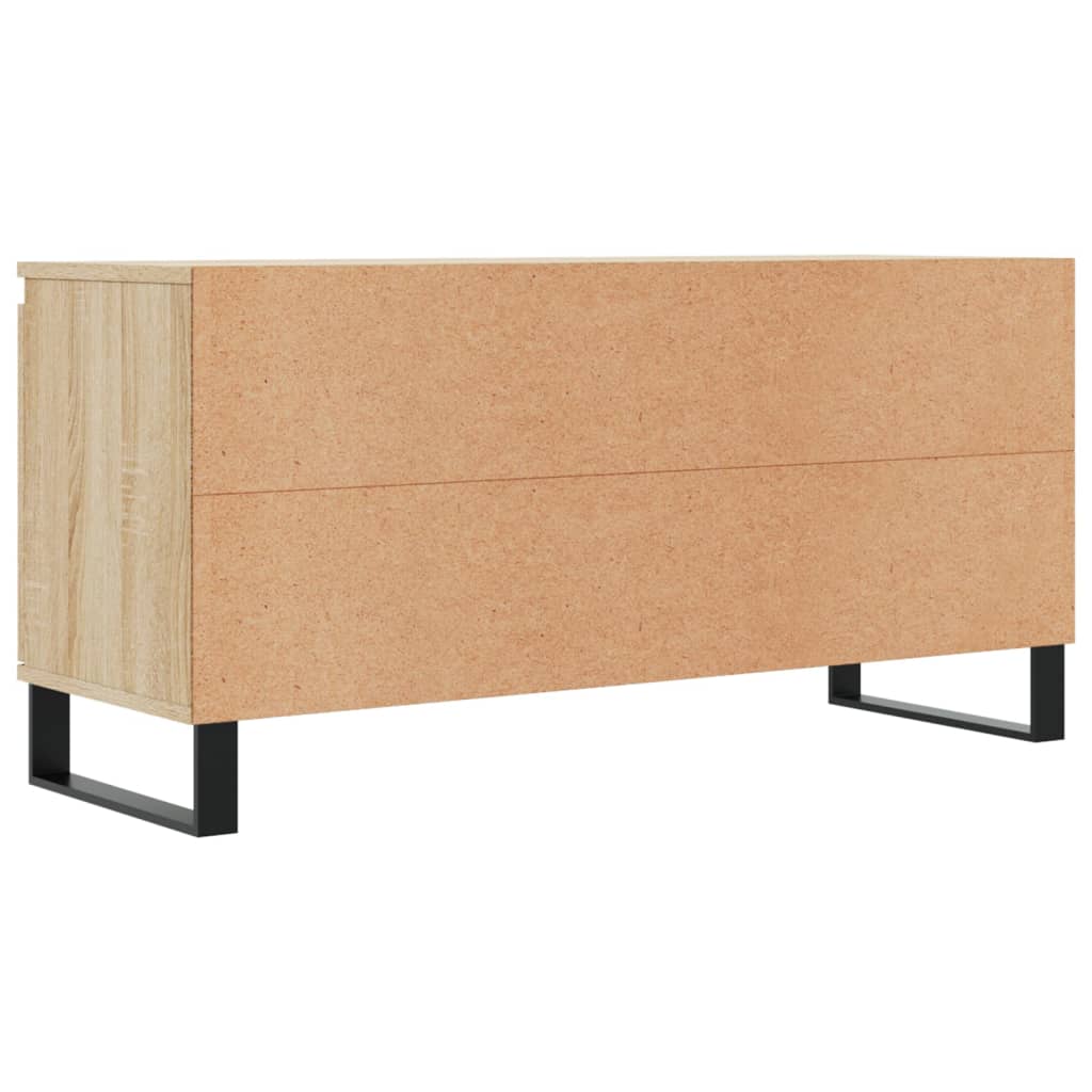 Tv-meubel 104x35x50 cm bewerkt hout sonoma eikenkleurig is nu te koop bij PeponiXL, paradijselijk wonen!