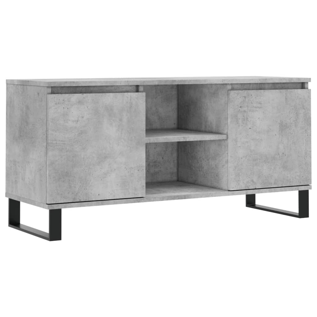 Tv-meubel 104x35x50 cm bewerkt hout betongrijs is nu te koop bij PeponiXL, paradijselijk wonen!