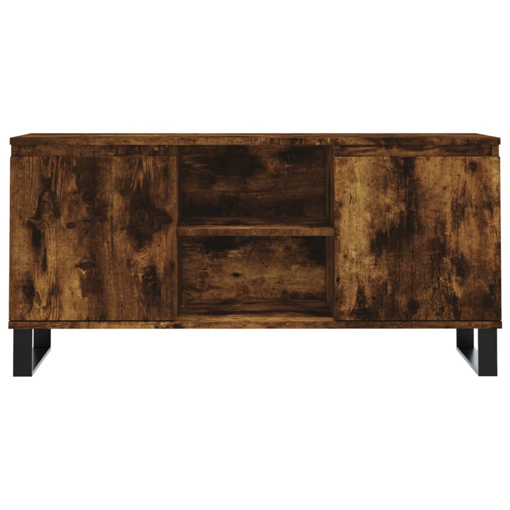 Tv-meubel 104x35x50 cm bewerkt hout gerookt eikenkleurig is nu te koop bij PeponiXL, paradijselijk wonen!
