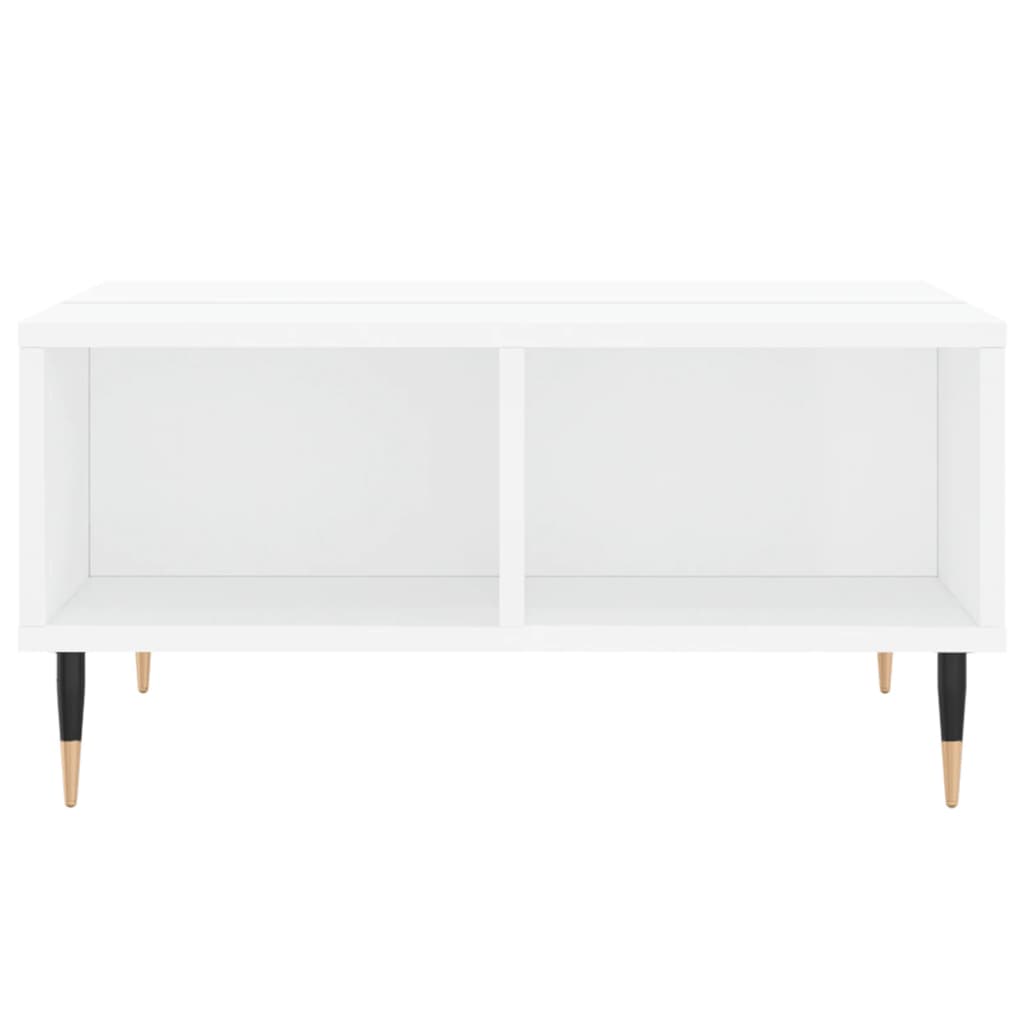 Salontafel 60x60x30 cm bewerkt hout hoogglans wit is nu te koop bij PeponiXL, paradijselijk wonen!