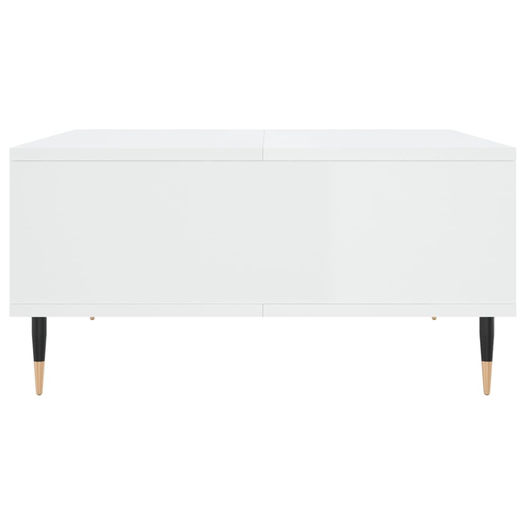 Salontafel 60x60x30 cm bewerkt hout hoogglans wit is nu te koop bij PeponiXL, paradijselijk wonen!
