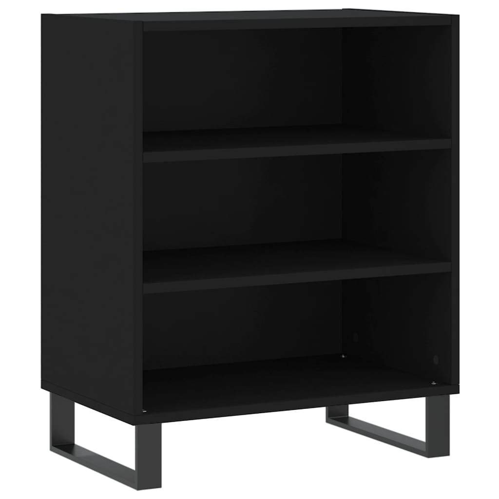 Dressoir 57x35x70 cm bewerkt hout zwart is nu te koop bij PeponiXL, paradijselijk wonen!