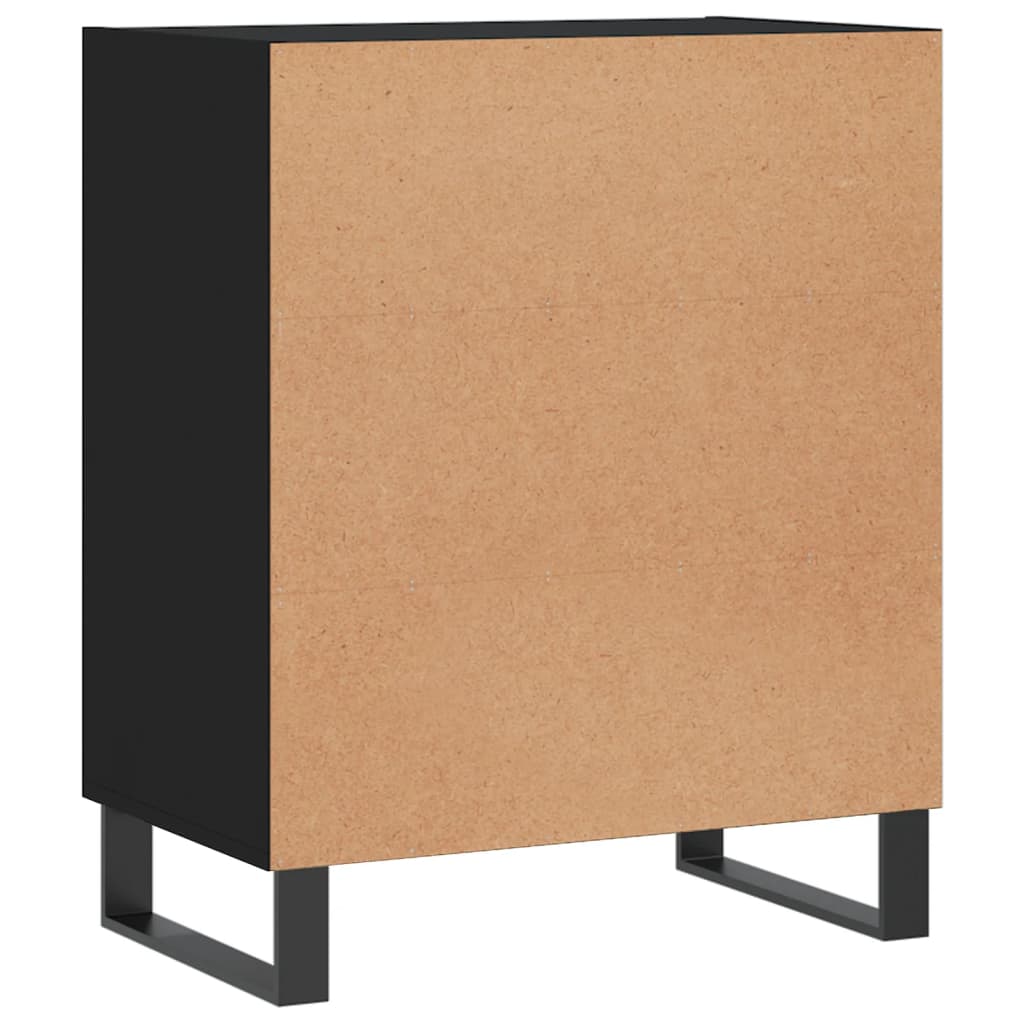 Dressoir 57x35x70 cm bewerkt hout zwart is nu te koop bij PeponiXL, paradijselijk wonen!