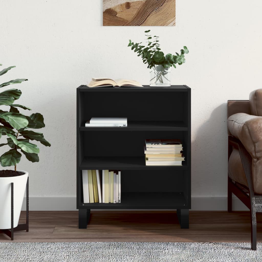 Dressoir 57x35x70 cm bewerkt hout zwart is nu te koop bij PeponiXL, paradijselijk wonen!