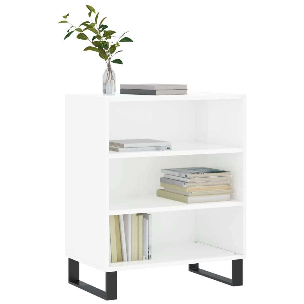 Dressoir 57x35x70 cm bewerkt hout hoogglans wit is nu te koop bij PeponiXL, paradijselijk wonen!