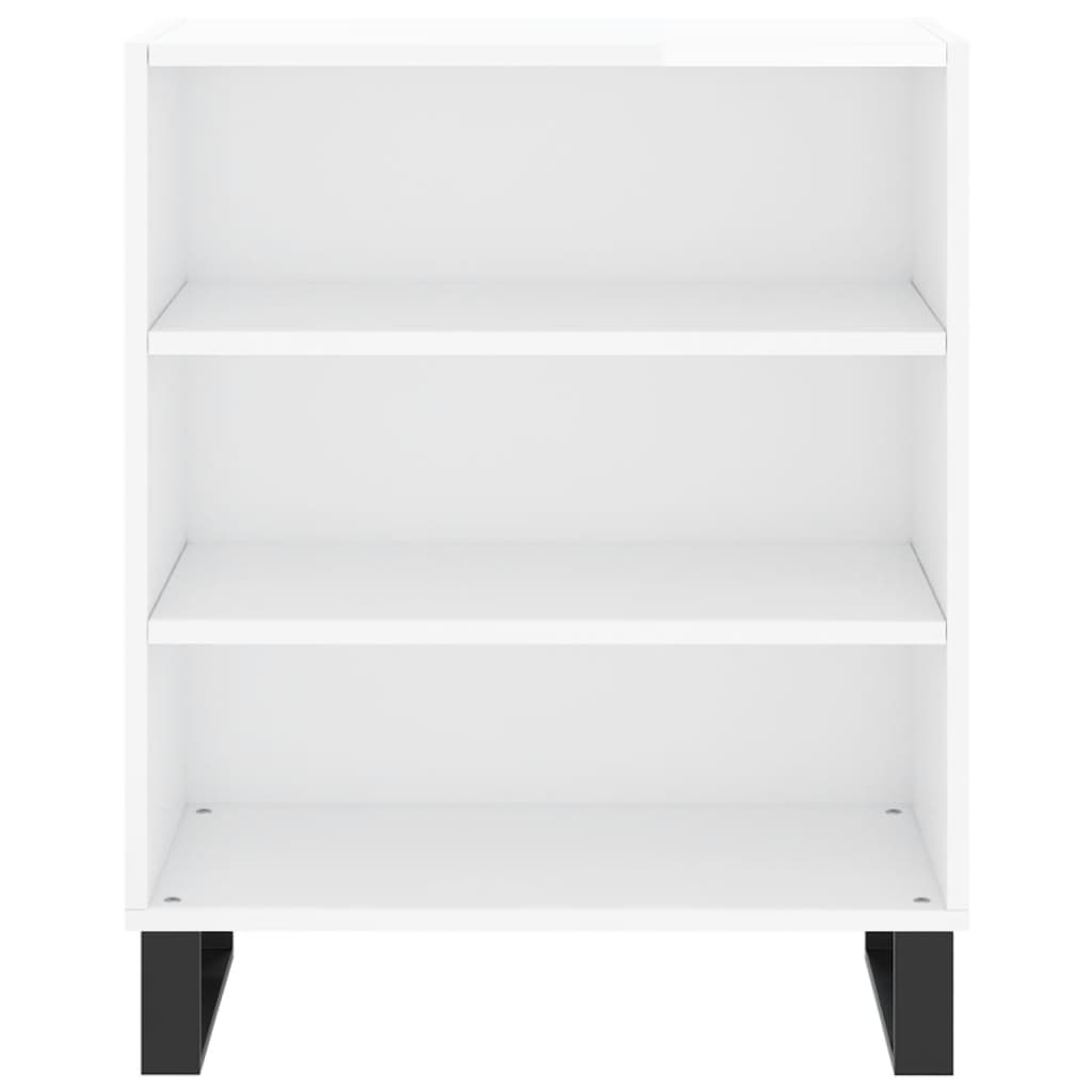 Dressoir 57x35x70 cm bewerkt hout hoogglans wit is nu te koop bij PeponiXL, paradijselijk wonen!