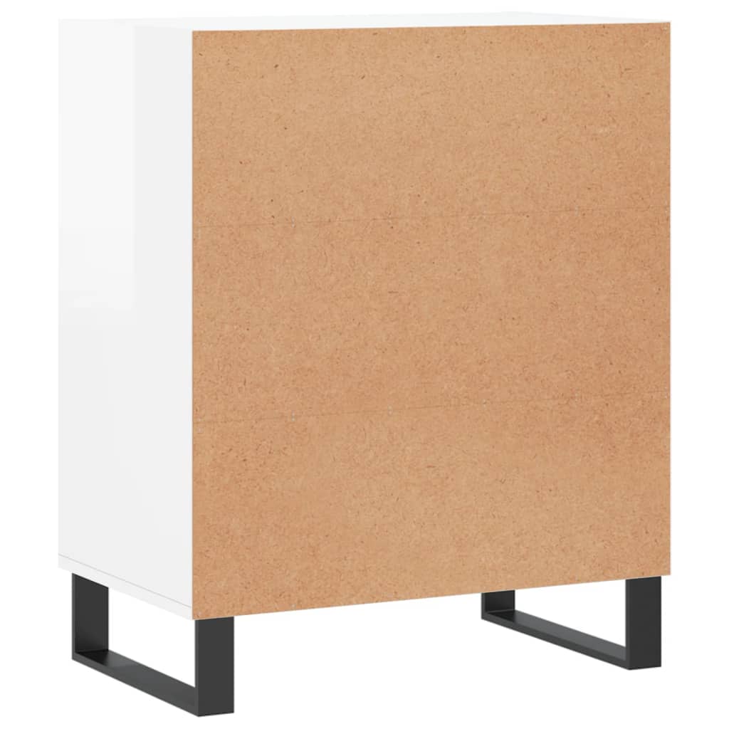 Dressoir 57x35x70 cm bewerkt hout hoogglans wit is nu te koop bij PeponiXL, paradijselijk wonen!