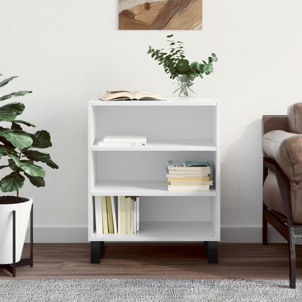 Dressoir 57x35x70 cm bewerkt hout hoogglans wit is nu te koop bij PeponiXL, paradijselijk wonen!