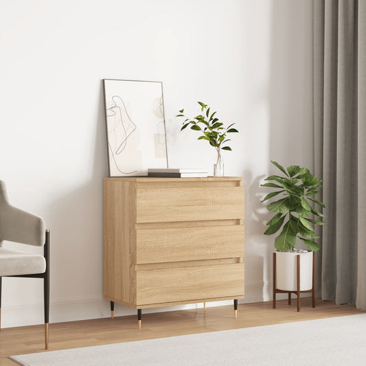 Dressoir 60x35x70 cm bewerkt hout sonoma eikenkleurig is nu te koop bij PeponiXL, paradijselijk wonen!
