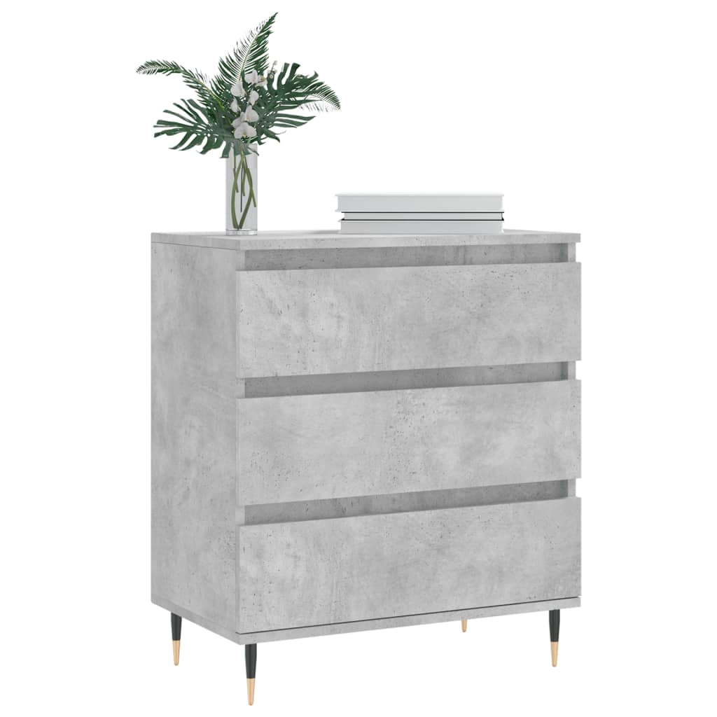 Dressoir 60x35x70 cm bewerkt hout betongrijs is nu te koop bij PeponiXL, paradijselijk wonen!