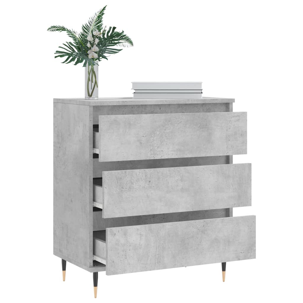 Dressoir 60x35x70 cm bewerkt hout betongrijs is nu te koop bij PeponiXL, paradijselijk wonen!