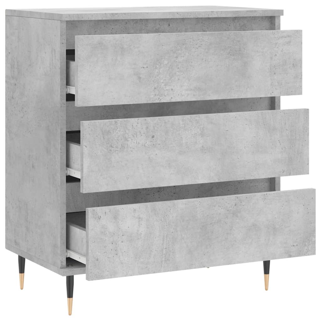 Dressoir 60x35x70 cm bewerkt hout betongrijs is nu te koop bij PeponiXL, paradijselijk wonen!
