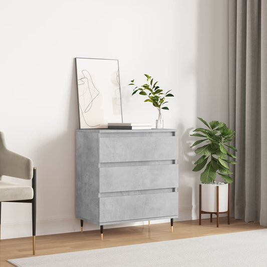 Dressoir 60x35x70 cm bewerkt hout betongrijs is nu te koop bij PeponiXL, paradijselijk wonen!