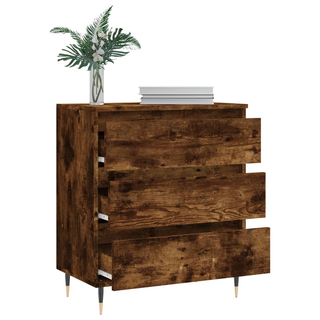 Dressoir 60x35x70 cm bewerkt hout gerookt eikenkleurig is nu te koop bij PeponiXL, paradijselijk wonen!