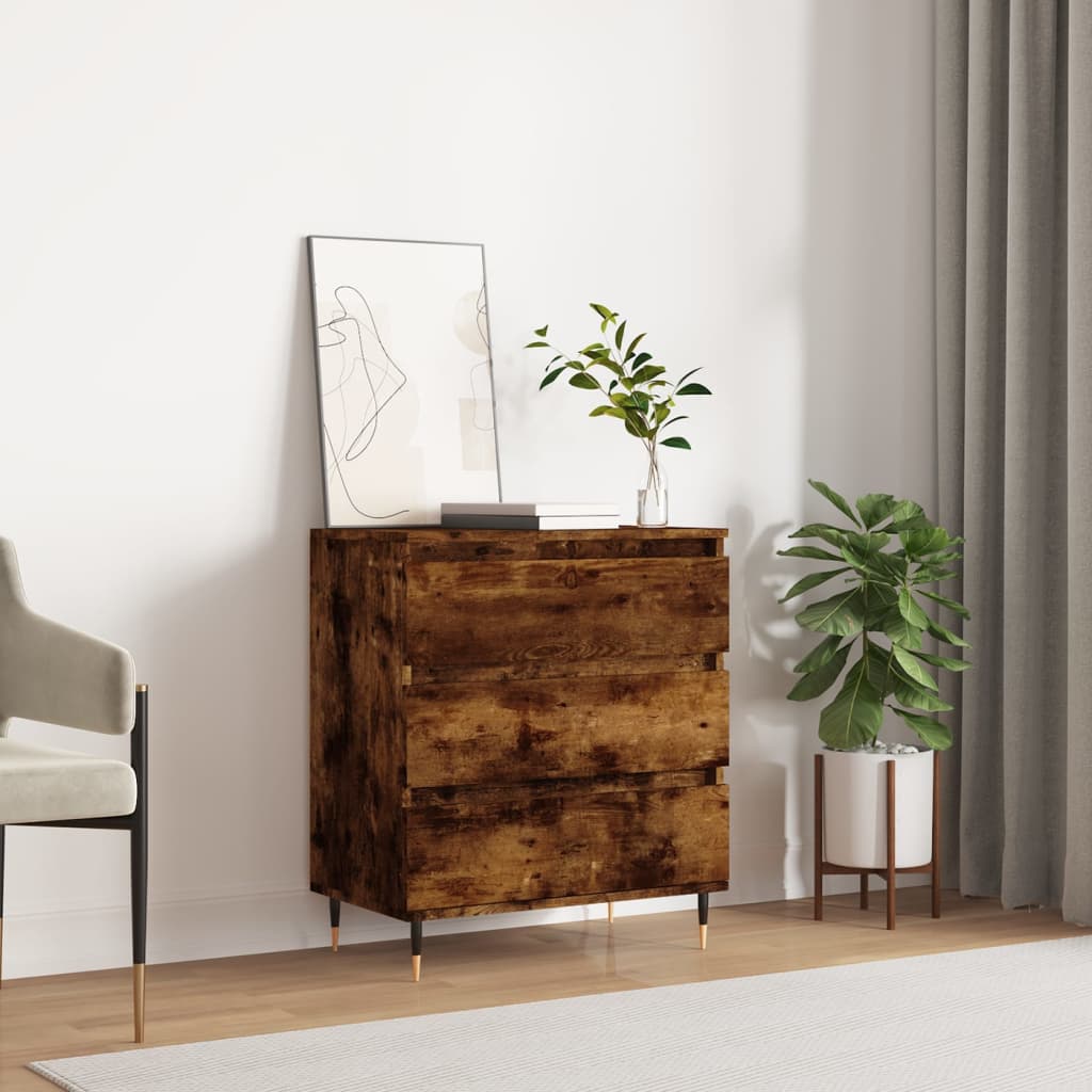 Dressoir 60x35x70 cm bewerkt hout gerookt eikenkleurig is nu te koop bij PeponiXL, paradijselijk wonen!