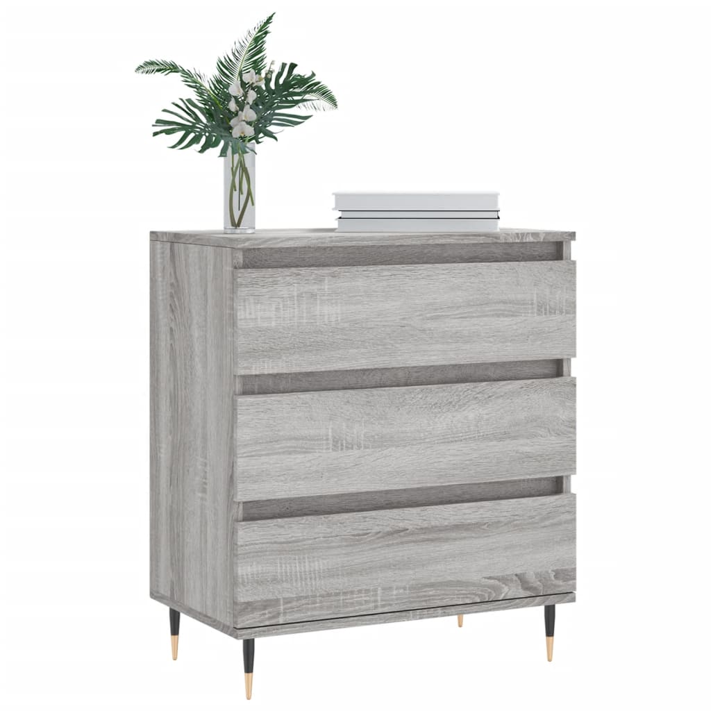 Dressoir 60x35x70 cm bewerkt hout grijs sonoma eikenkleurig is nu te koop bij PeponiXL, paradijselijk wonen!