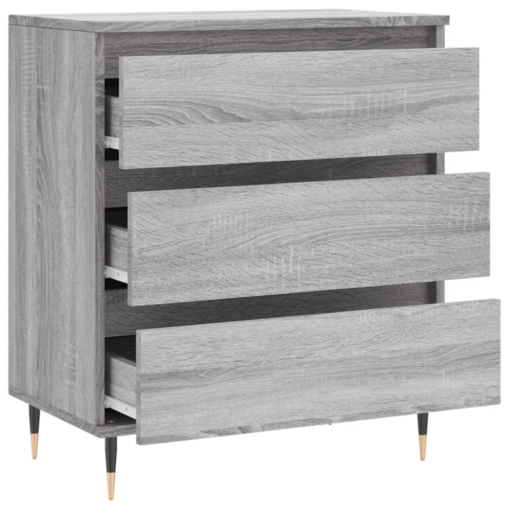 Dressoir 60x35x70 cm bewerkt hout grijs sonoma eikenkleurig is nu te koop bij PeponiXL, paradijselijk wonen!