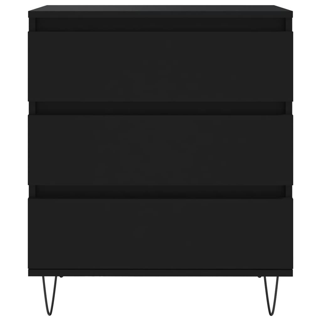 Dressoir 60x35x70 cm bewerkt hout zwart is nu te koop bij PeponiXL, paradijselijk wonen!