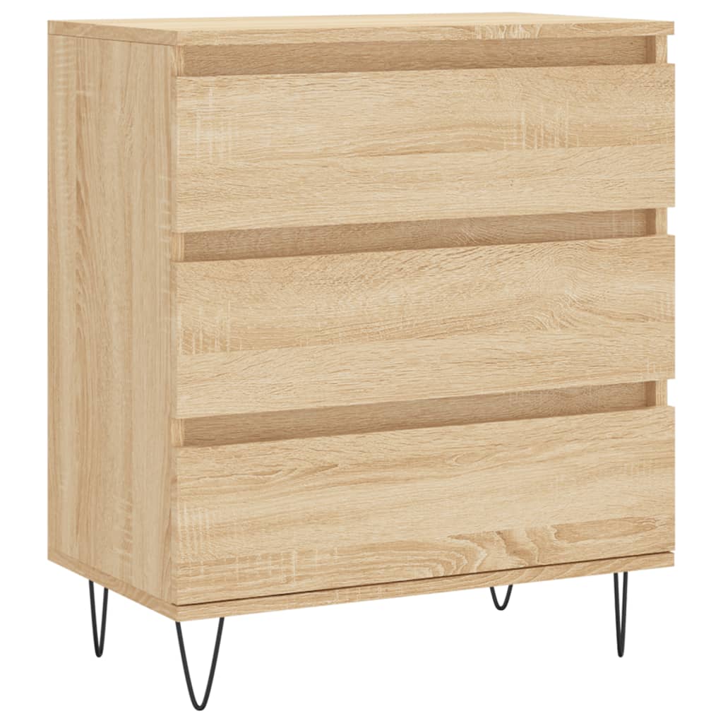 Dressoir 60x35x70 cm bewerkt hout sonoma eikenkleurig is nu te koop bij PeponiXL, paradijselijk wonen!