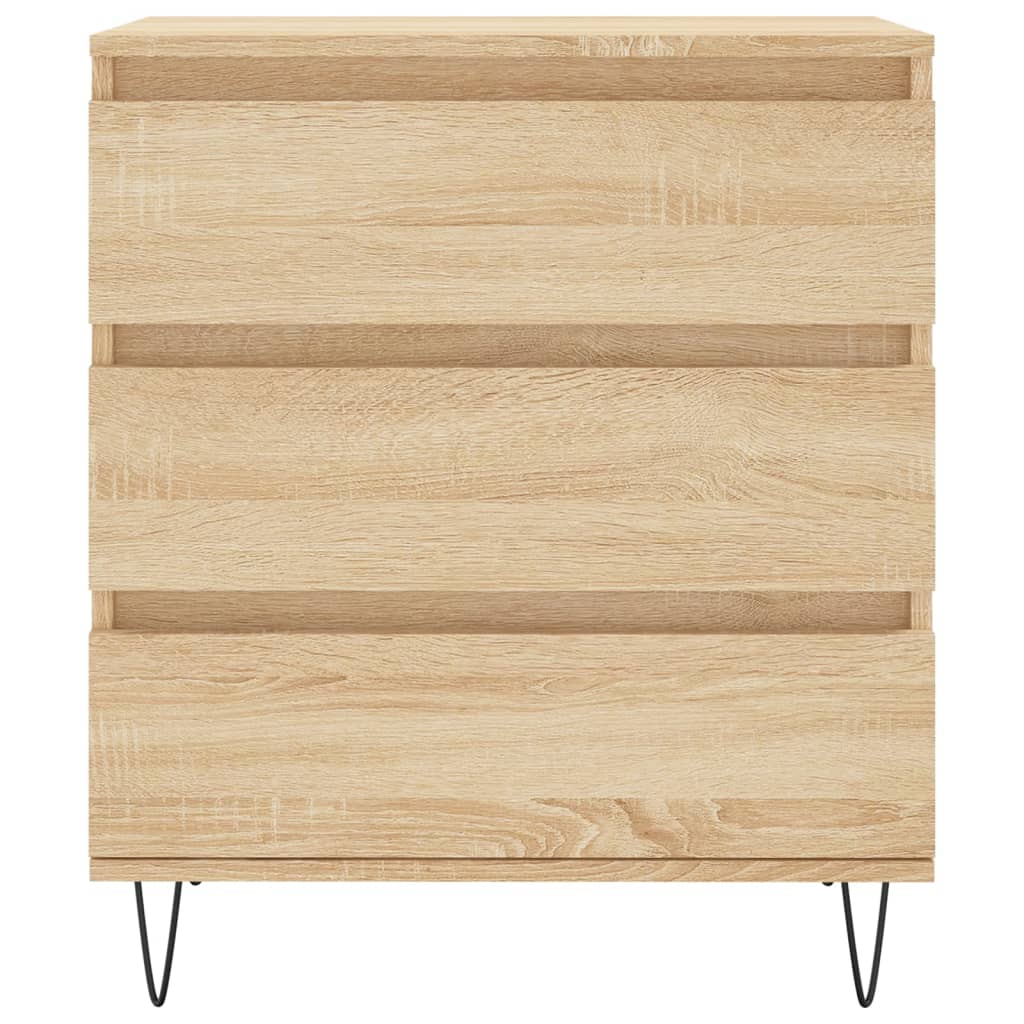 Dressoir 60x35x70 cm bewerkt hout sonoma eikenkleurig is nu te koop bij PeponiXL, paradijselijk wonen!
