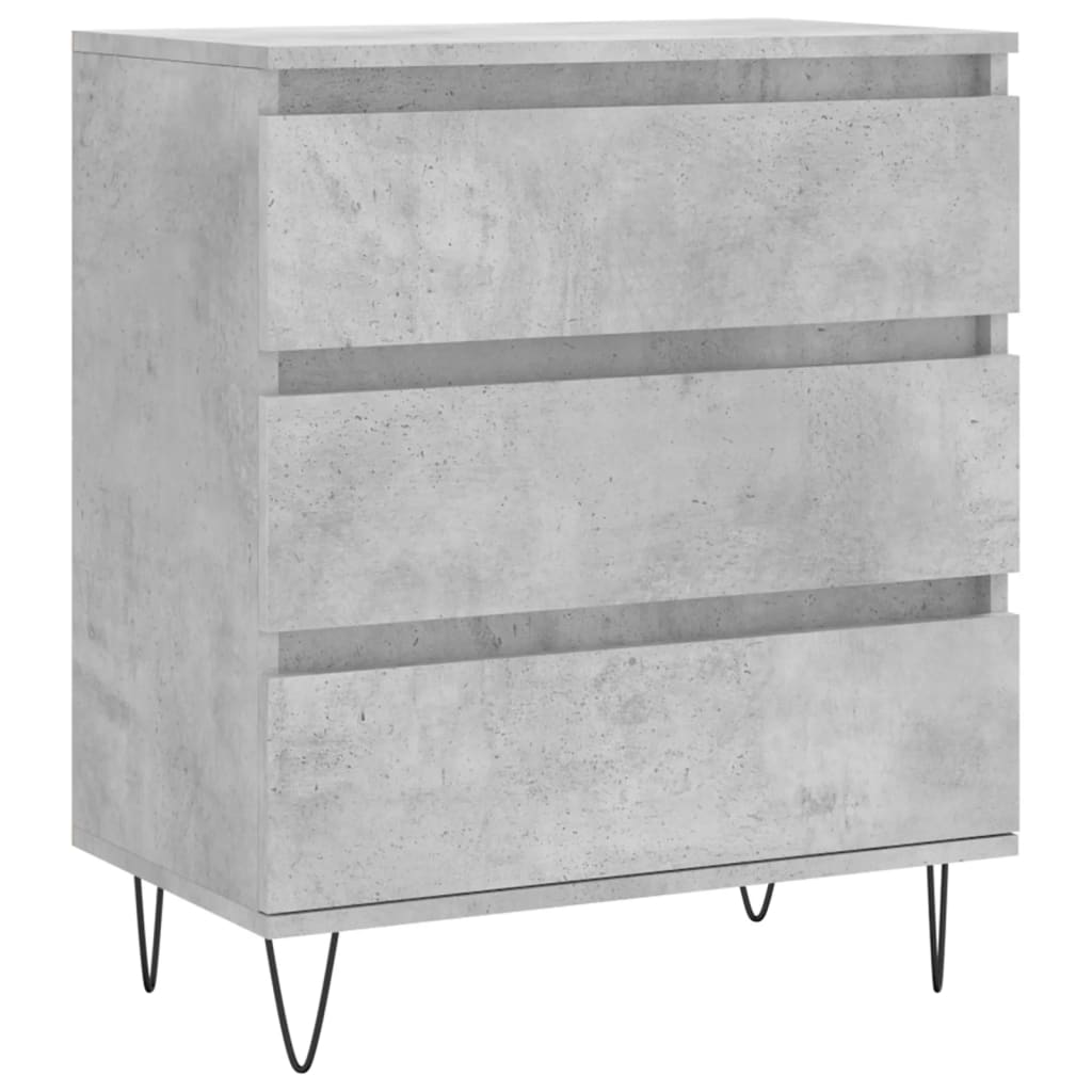 Dressoir 60x35x70 cm bewerkt hout betongrijs is nu te koop bij PeponiXL, paradijselijk wonen!