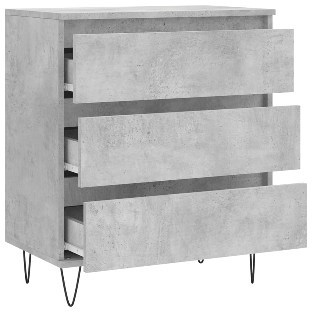 Dressoir 60x35x70 cm bewerkt hout betongrijs is nu te koop bij PeponiXL, paradijselijk wonen!