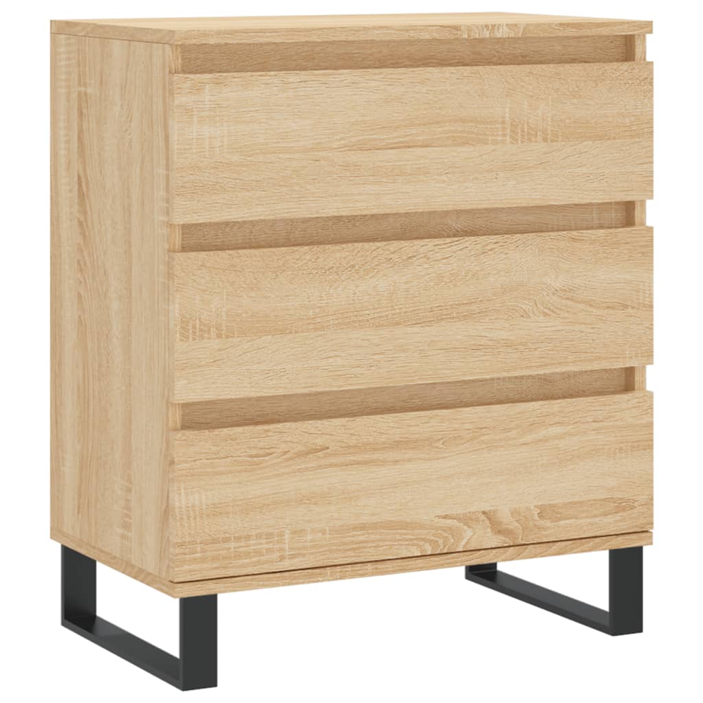 Dressoir 60x35x70 cm bewerkt hout sonoma eikenkleurig is nu te koop bij PeponiXL, paradijselijk wonen!