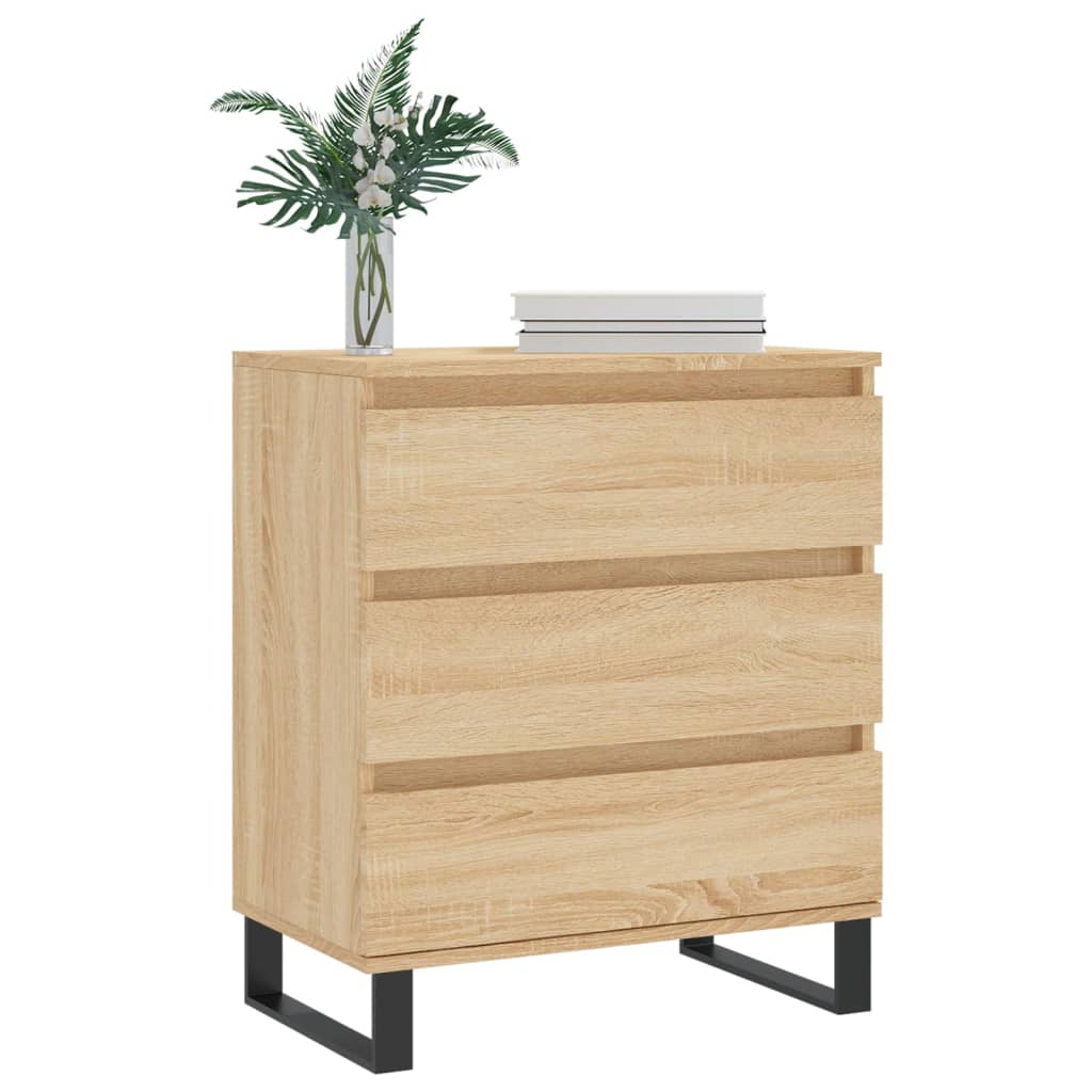Dressoir 60x35x70 cm bewerkt hout sonoma eikenkleurig is nu te koop bij PeponiXL, paradijselijk wonen!