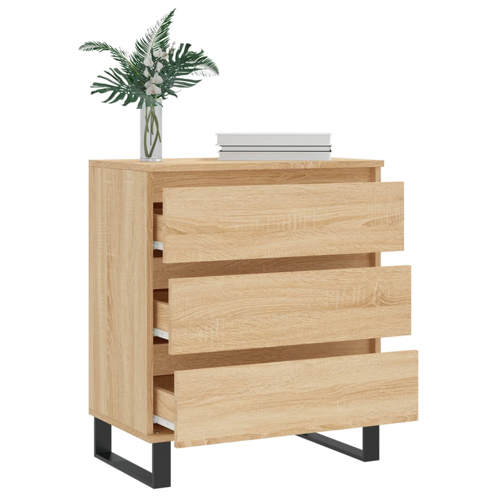 Dressoir 60x35x70 cm bewerkt hout sonoma eikenkleurig is nu te koop bij PeponiXL, paradijselijk wonen!