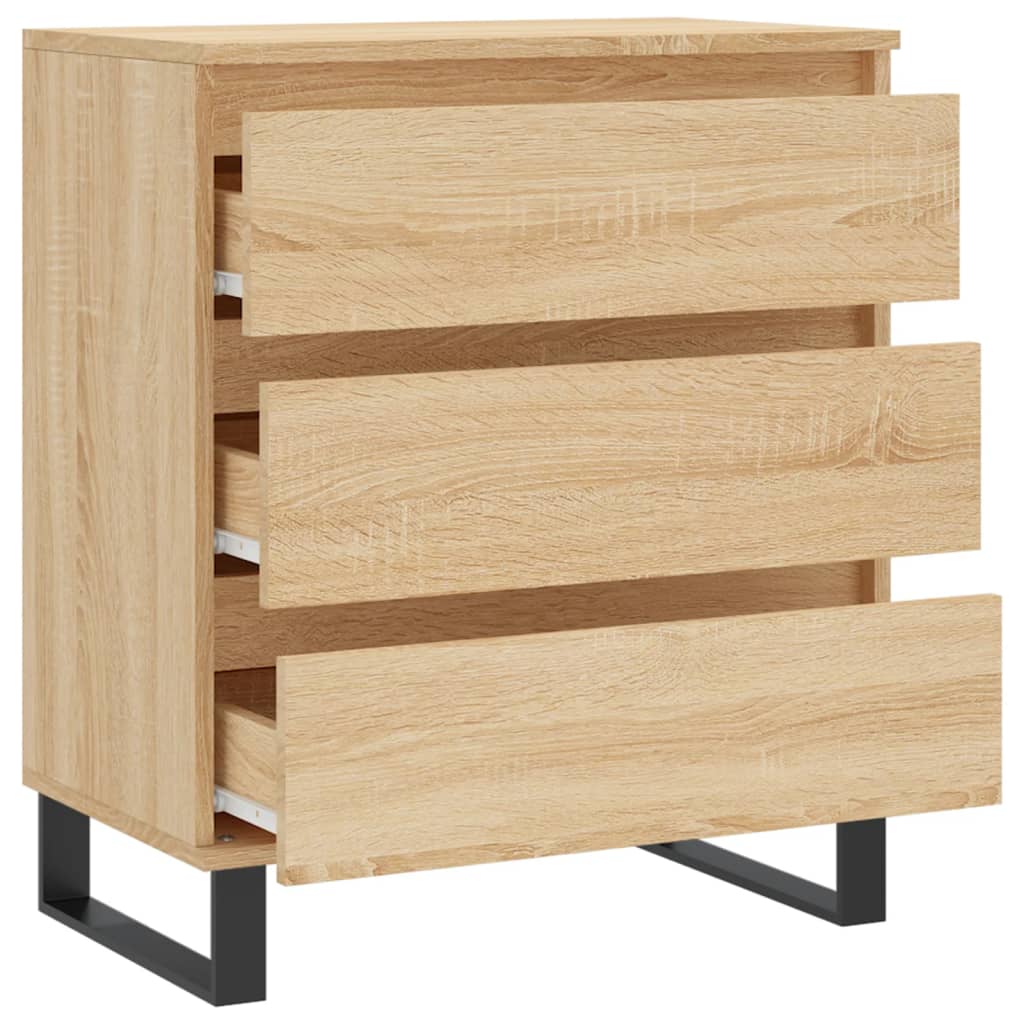 Dressoir 60x35x70 cm bewerkt hout sonoma eikenkleurig is nu te koop bij PeponiXL, paradijselijk wonen!