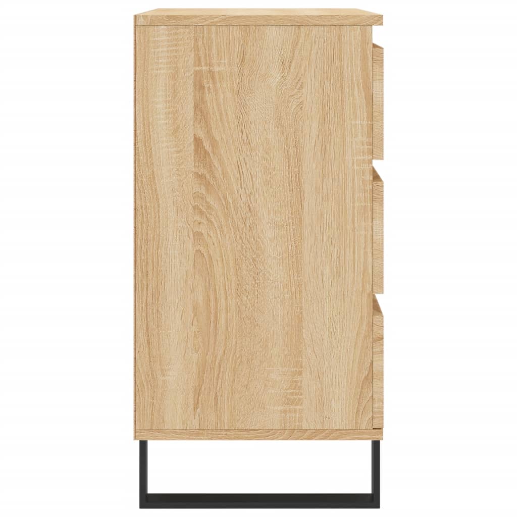 Dressoir 60x35x70 cm bewerkt hout sonoma eikenkleurig is nu te koop bij PeponiXL, paradijselijk wonen!