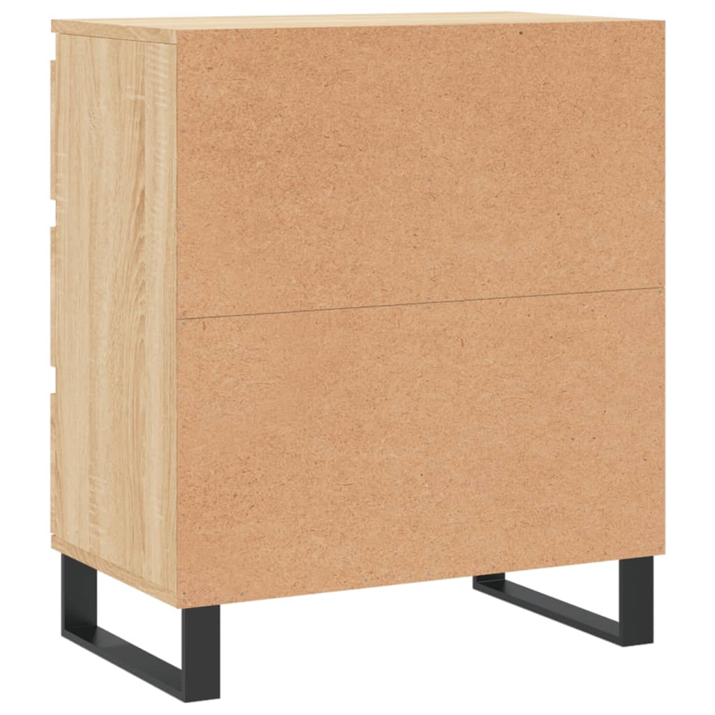 Dressoir 60x35x70 cm bewerkt hout sonoma eikenkleurig is nu te koop bij PeponiXL, paradijselijk wonen!