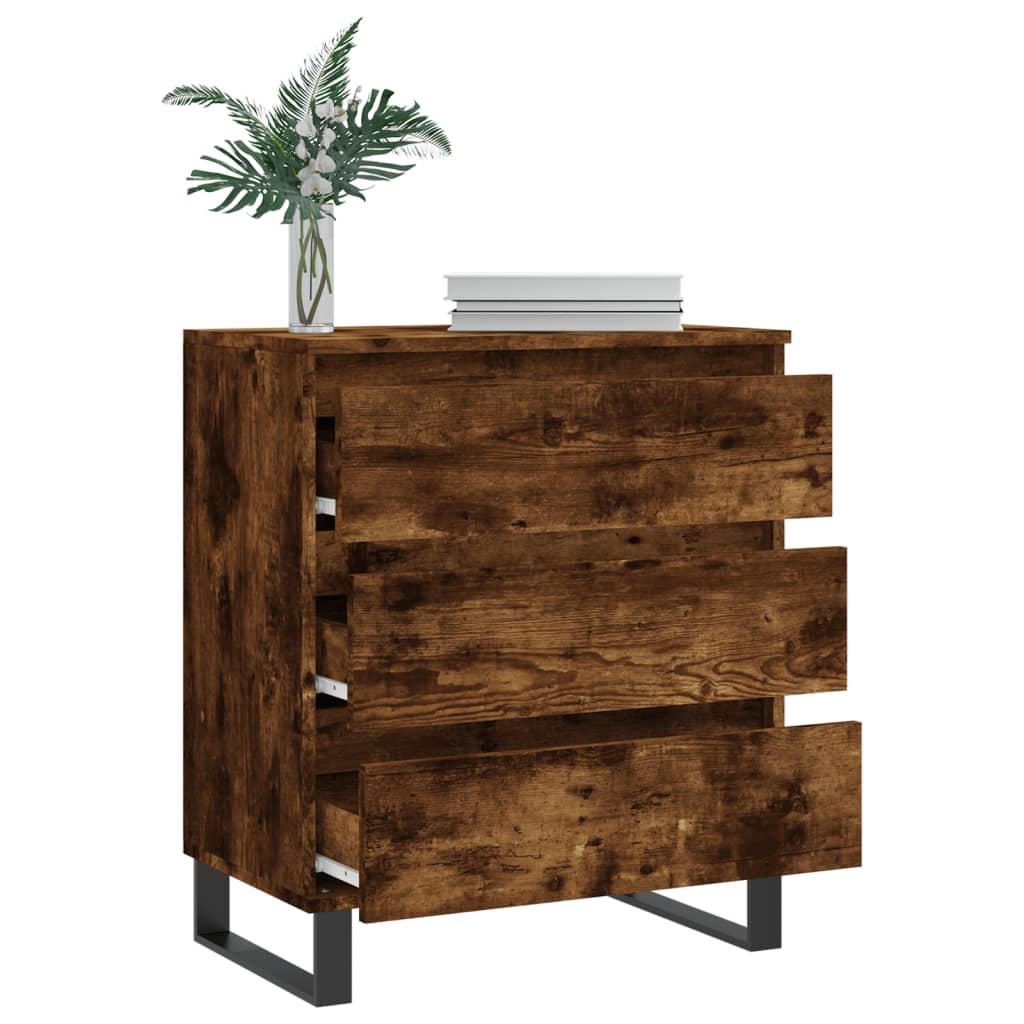 Dressoir 60x35x70 cm bewerkt hout gerookt eikenkleurig is nu te koop bij PeponiXL, paradijselijk wonen!