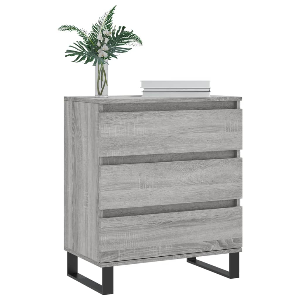 Dressoir 60x35x70 cm bewerkt hout grijs sonoma eikenkleurig is nu te koop bij PeponiXL, paradijselijk wonen!