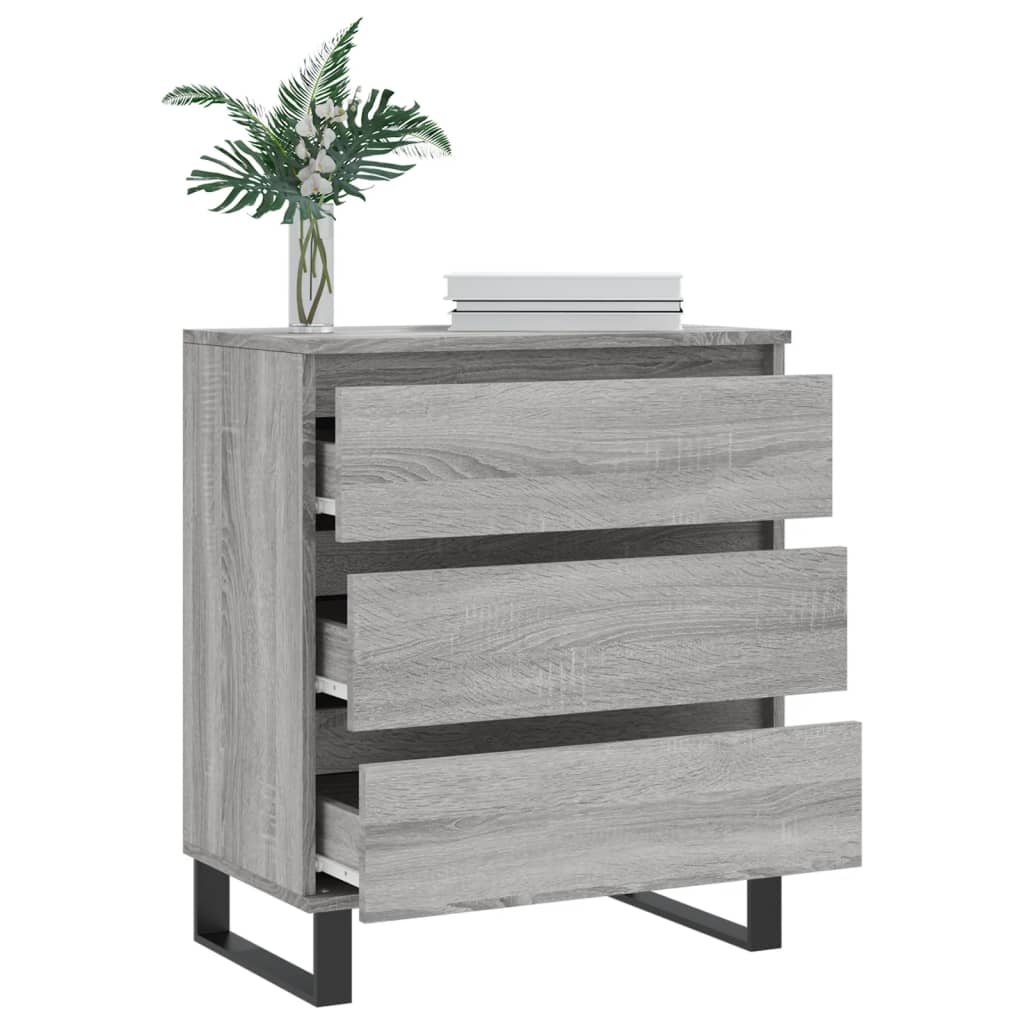 Dressoir 60x35x70 cm bewerkt hout grijs sonoma eikenkleurig is nu te koop bij PeponiXL, paradijselijk wonen!