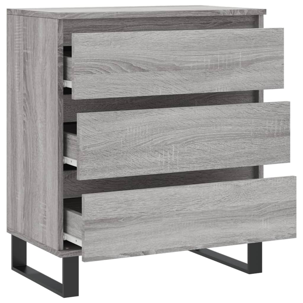Dressoir 60x35x70 cm bewerkt hout grijs sonoma eikenkleurig is nu te koop bij PeponiXL, paradijselijk wonen!
