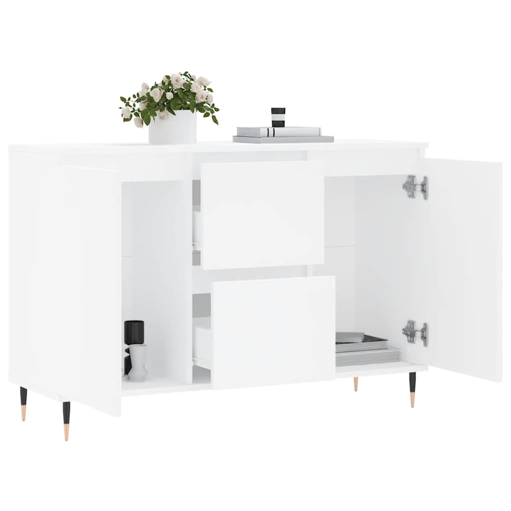 Dressoir 101,5x35x70 cm bewerkt hout wit is nu te koop bij PeponiXL, paradijselijk wonen!