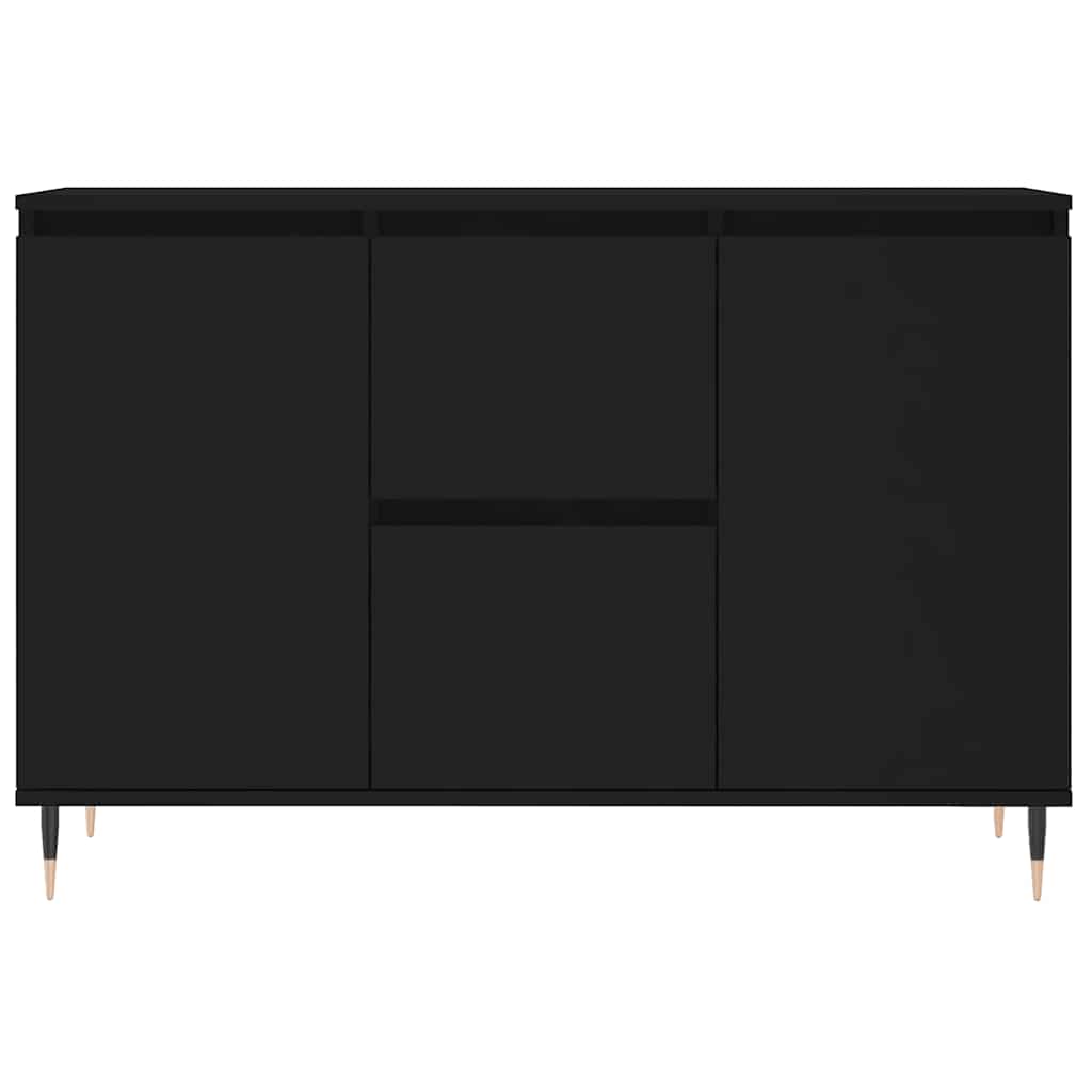 Dressoir 101,5x35x70 cm bewerkt hout zwart is nu te koop bij PeponiXL, paradijselijk wonen!