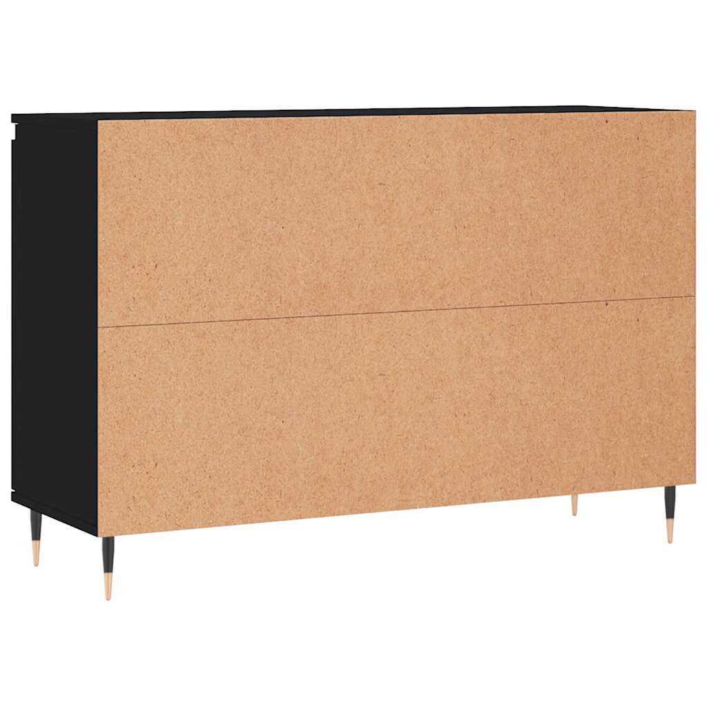 Dressoir 101,5x35x70 cm bewerkt hout zwart is nu te koop bij PeponiXL, paradijselijk wonen!