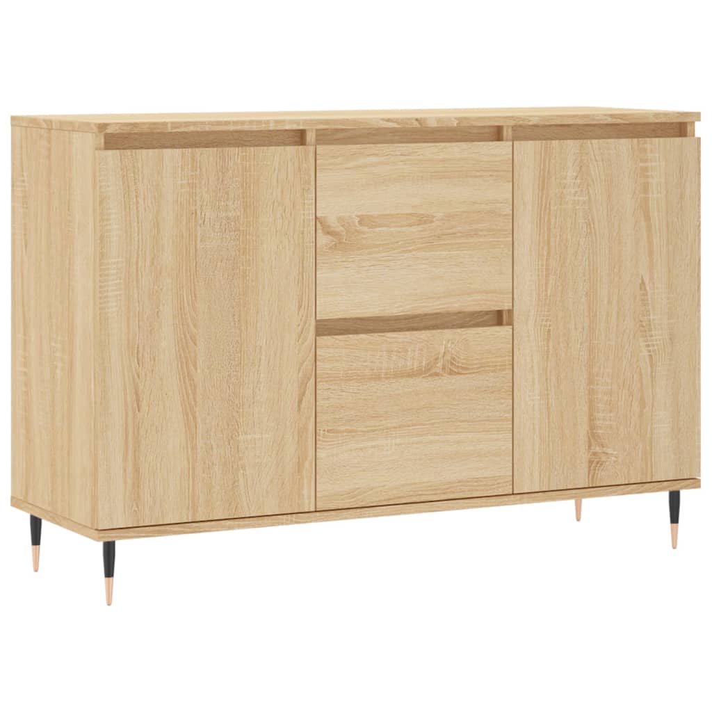 Dressoir 101,5x35x70 cm bewerkt hout sonoma eikenkleurig is nu te koop bij PeponiXL, paradijselijk wonen!