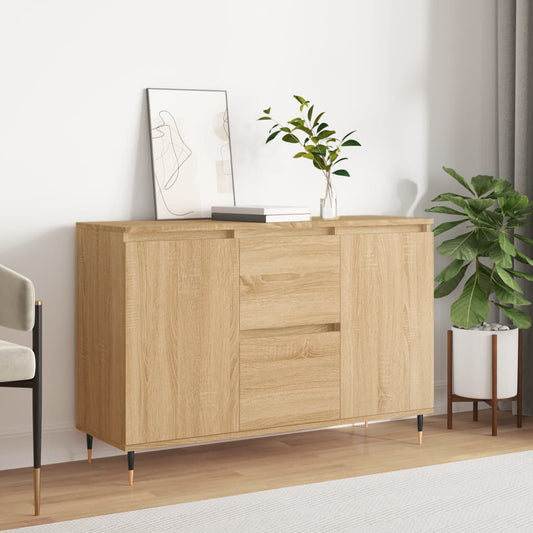 Dressoir 101,5x35x70 cm bewerkt hout sonoma eikenkleurig is nu te koop bij PeponiXL, paradijselijk wonen!