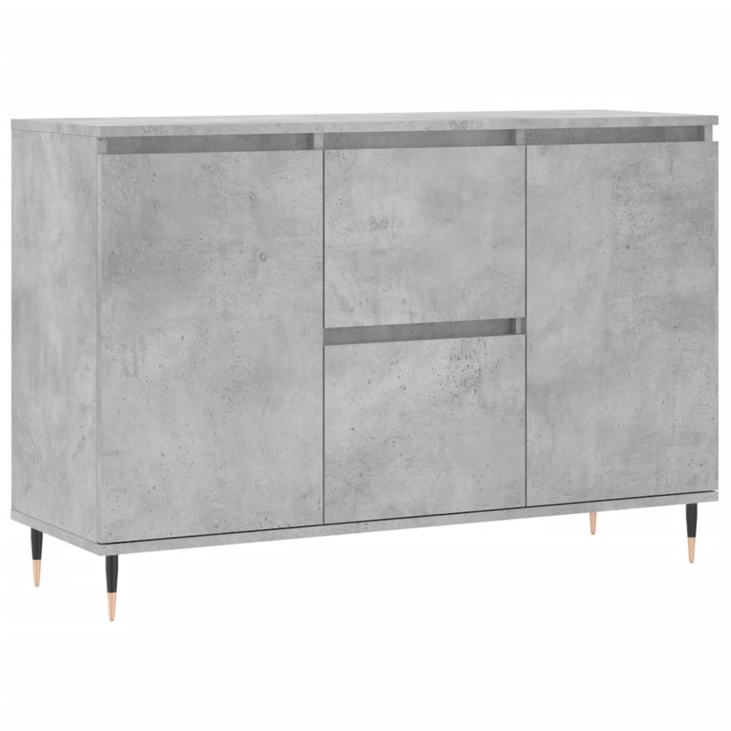 Dressoir 101,5x35x70 cm bewerkt hout betongrijs is nu te koop bij PeponiXL, paradijselijk wonen!