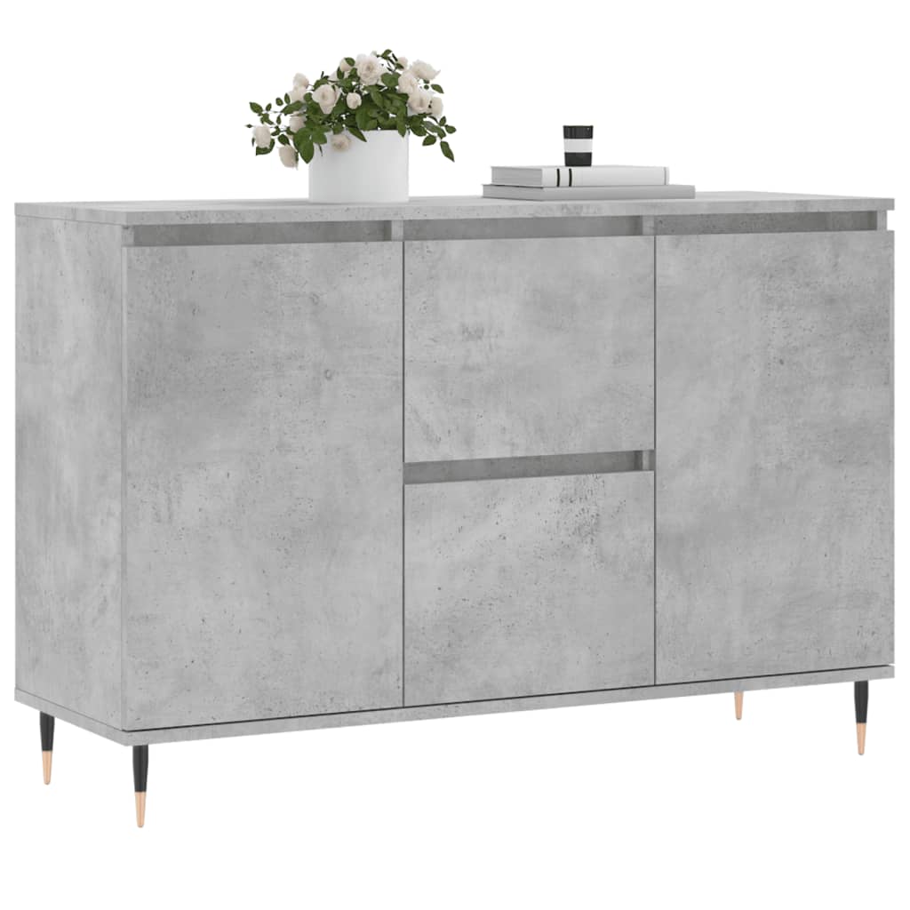 Dressoir 101,5x35x70 cm bewerkt hout betongrijs is nu te koop bij PeponiXL, paradijselijk wonen!