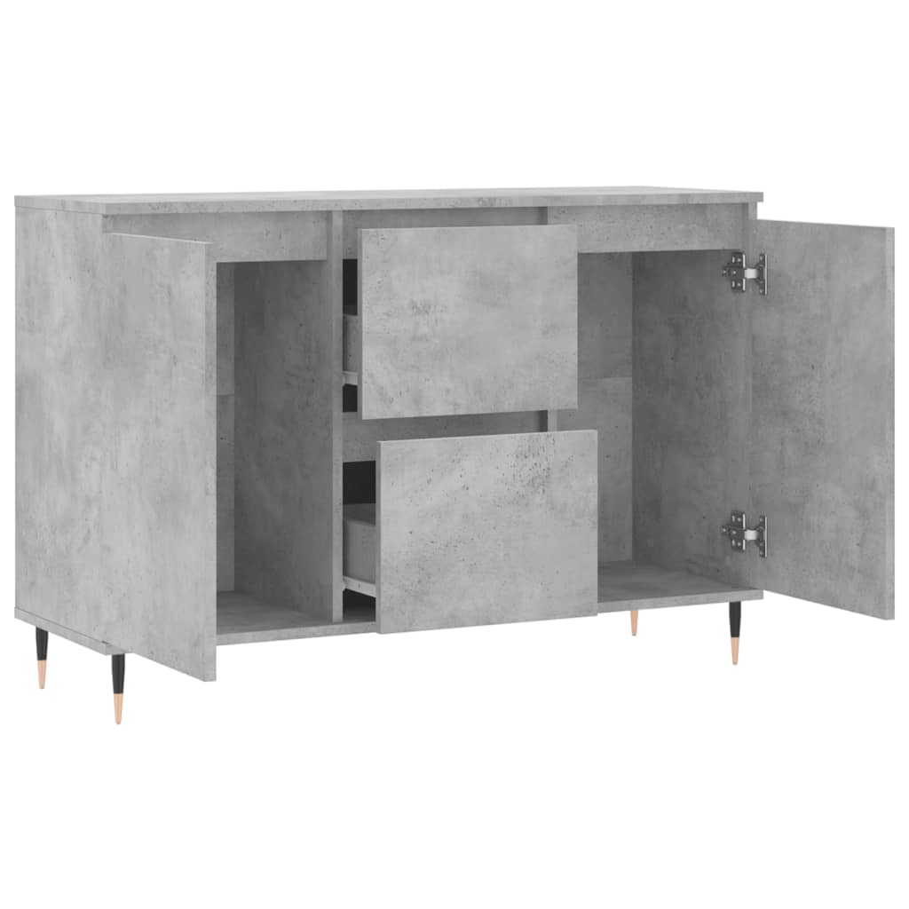 Dressoir 101,5x35x70 cm bewerkt hout betongrijs is nu te koop bij PeponiXL, paradijselijk wonen!