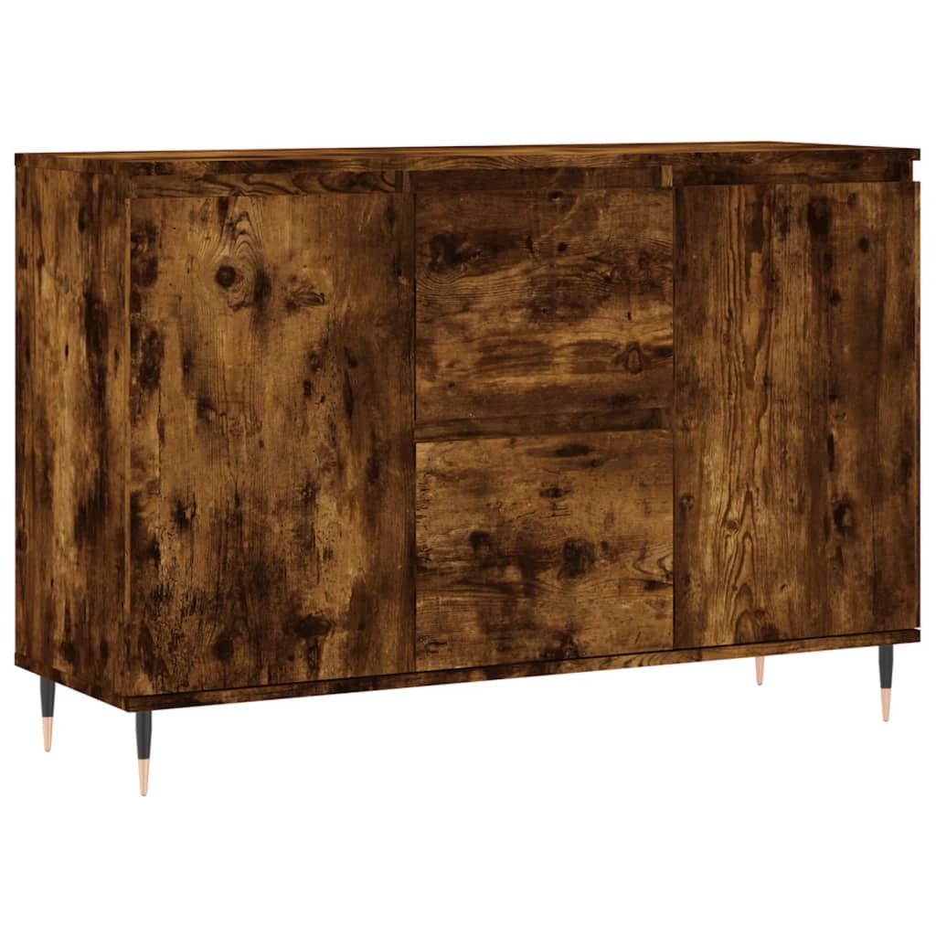 Dressoir 101,5x35x70 cm bewerkt hout gerookt eikenkleurig is nu te koop bij PeponiXL, paradijselijk wonen!