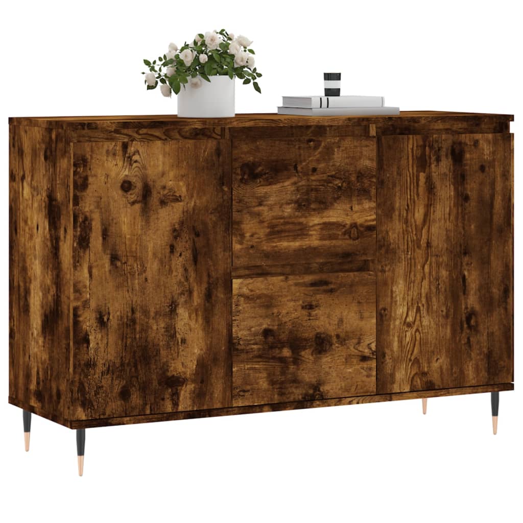 Dressoir 101,5x35x70 cm bewerkt hout gerookt eikenkleurig is nu te koop bij PeponiXL, paradijselijk wonen!