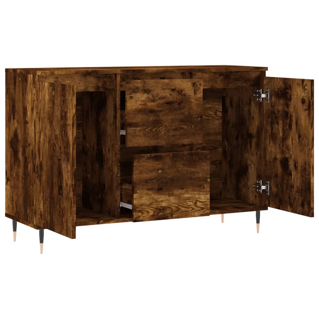 Dressoir 101,5x35x70 cm bewerkt hout gerookt eikenkleurig is nu te koop bij PeponiXL, paradijselijk wonen!