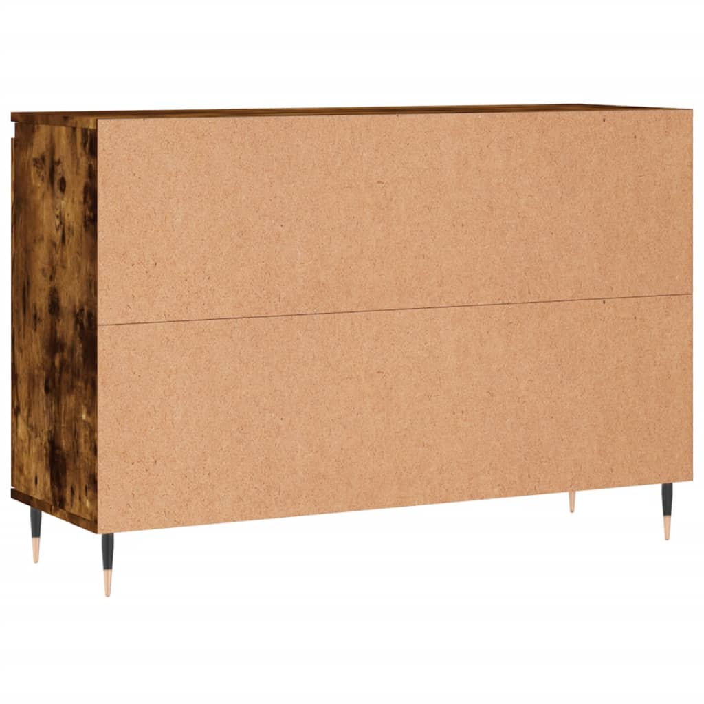 Dressoir 101,5x35x70 cm bewerkt hout gerookt eikenkleurig is nu te koop bij PeponiXL, paradijselijk wonen!