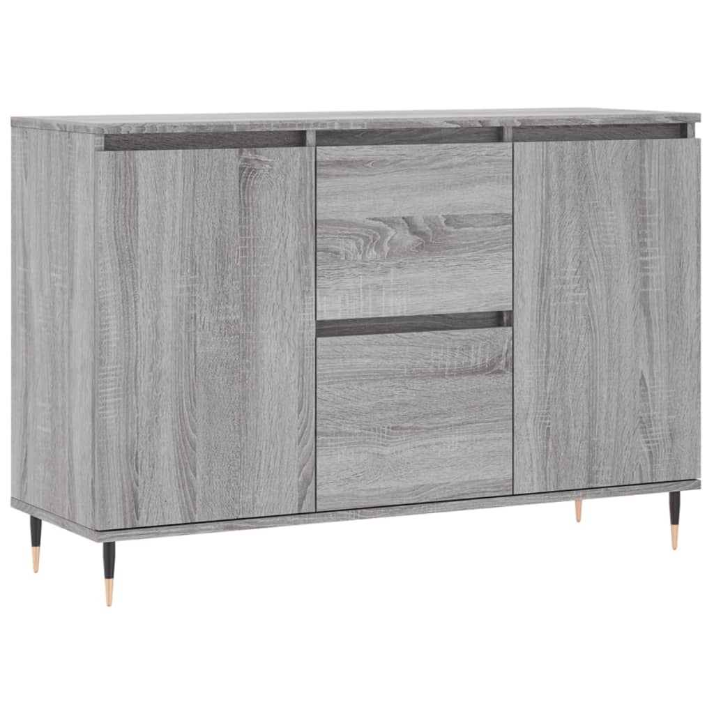 Dressoir 101,5x35x70 cm bewerkt hout grijs sonoma eikenkleurig is nu te koop bij PeponiXL, paradijselijk wonen!