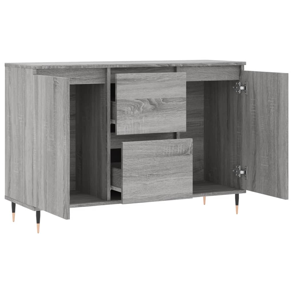Dressoir 101,5x35x70 cm bewerkt hout grijs sonoma eikenkleurig is nu te koop bij PeponiXL, paradijselijk wonen!